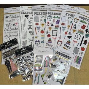 Lot Qty 10 scrapbooking stickers embellishments School Prom Graduation themed